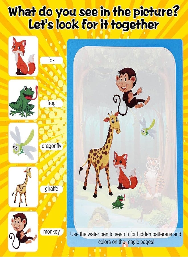 Funny Teddy Reusable Magic Water Book for Kids 2-5 Years - Drawing Coloring Books - Magic Pen - 12 Pcs - Image 4